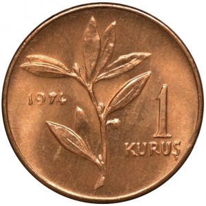 Реверс монеты Турция, 1 куруш, 1963-1974