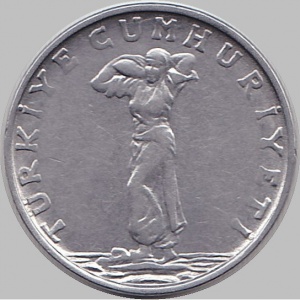 Аверс монеты Турция, 25 курушей, 1959