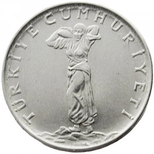Аверс монеты Турция, 25 курушей, 1960-1966