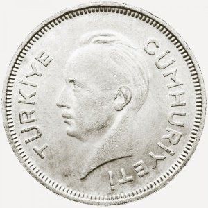 Аверс монеты Турция, 1 лира, 1940-1941