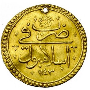 Реверс монеты Турция, 1½ алтына, 1730