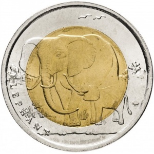 Реверс монеты Турция, 1 лира, 2009, Слон