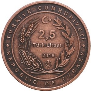 Аверс монеты Турция, 2½ лиры, 2016, Ходжа Насреддин