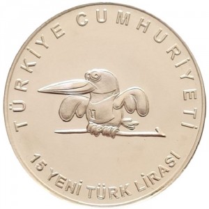 Аверс монеты Турция, 15 новых лир, 2005, Универсиада 2005