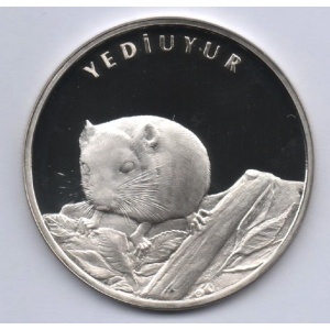 Реверс монеты Турция, 20 новых лир, 2005, Болгарская мышевидная соня