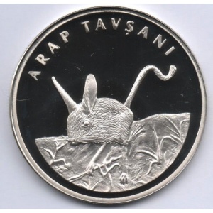 Реверс монеты Турция, 20 новых лир, 2005, Тушкан Уильямса
