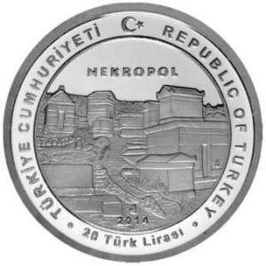 Аверс монеты Турция, 20 лир, 2014, Иераполь