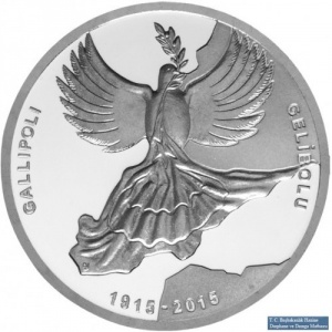 Реверс монеты Турция, 20 лир, 2015, Гелиболу