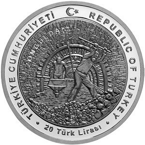 Аверс монеты Турция, 20 лир, 2016, Семь городов, семь районов - Зонгулдак - Ризе