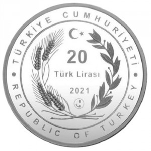 Реверс монеты Турция, 20 лир, 2021, Стамбульский канал