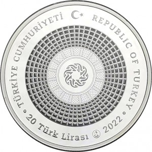 Аверс монеты Турция, 20 лир, 2022, 140 лет Стамбульской торговой палате