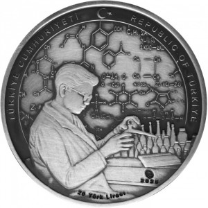Аверс монеты Турция, 20 лир, 2025, Мировые учёные — проф. д-р Октай Синаноглу