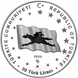 Аверс монеты Турция, 20 лир, 2025, Аварский каганат (565-803)