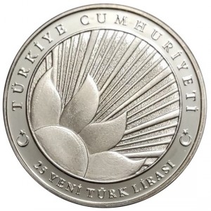 Аверс монеты Турция, 25 новых лир, 2006, Новруз