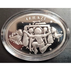 Реверс монеты Турция, 25 новых лир, 2008, Знаки зодиака - Весы