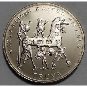 Реверс монеты Турция, 30 новых лир, 2007, Троя