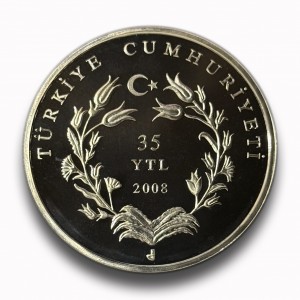 Аверс монеты Турция, 35 новых лир, 2008, Ходжа Насреддин