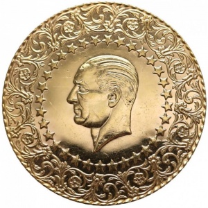 Аверс монеты Турция, 500 курушей, 1942-2013, Смерть Кемаля Ататюрка