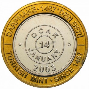 Реверс монеты Турция, 1.000.000 лир, 2003-2004, Январь (Ocak)