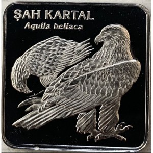 Реверс монеты Турция, 7.500.000 лир, 2001, Птицы - Могильник (Aquila heliaca)