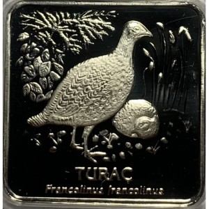 Реверс монеты Турция, 7.500.000 лир, 2001, Птицы - Турач (Francolinus francolinus)