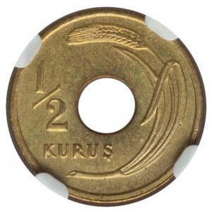 Реверс монеты Турция, ½ куруша, 1948, ½ куруш