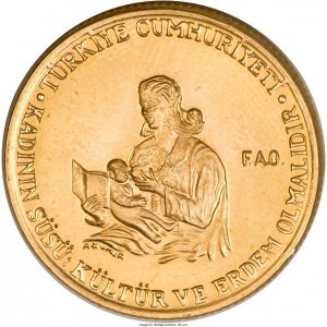 Аверс монеты Турция, 500 лир, 1978, ФАО