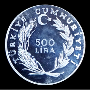 Аверс монеты Турция, 500 лир, 1979, Международный год ребёнка