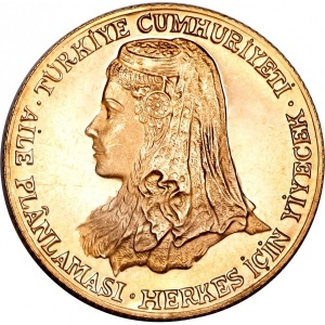 Аверс монеты Турция, 1.000 лир, 1978, ФАО - Планирование семьи