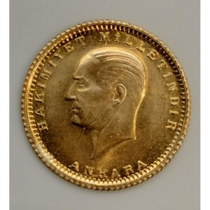 Реверс монеты Турция, 25 курушей, 1923, Ататюрк