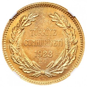 Аверс монеты Турция, 250 курушей, 1923, Исмет Инёню