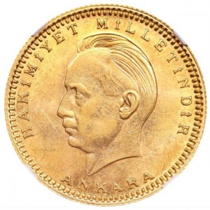 Реверс монеты Турция, 250 курушей, 1923, Исмет Инёню