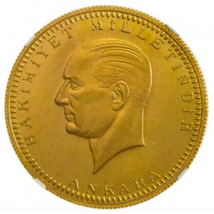Реверс монеты Турция, 500 курушей, 1923, Ататюрк
