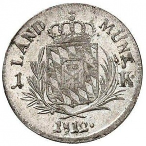 Реверс монеты Бавария, 1 крейцер, 1806-1825
