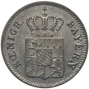 Аверс монеты Бавария, 1 крейцер, 1839-1856