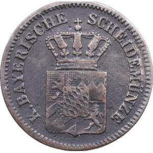 Аверс монеты Бавария, 1 крейцер, 1858-1864
