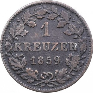 Реверс монеты Бавария, 1 крейцер, 1858-1864
