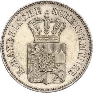 Аверс монеты Бавария, 6 крейцеров, 1866-1867