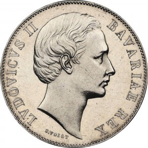 Аверс монеты Бавария, 1 талер, 1865-1871
