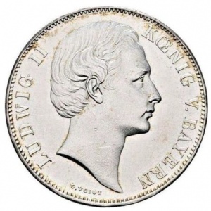 Аверс монеты Бавария, 1 союзный талер, 1866-1871