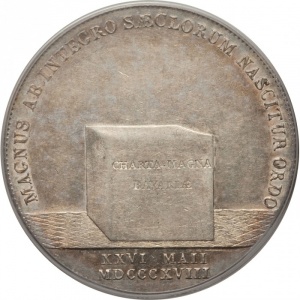 Реверс монеты Бавария, 1 талер, 1818, Предоставление Конституции Баварии