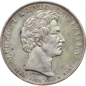 Аверс монеты Бавария, 1 талер, 1827, Основание ордена Людвига