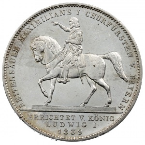 Реверс монеты Бавария, 2 талера, 1839, Максимилиан I, курфюрст Баварии