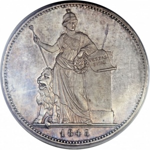 Реверс монеты Бавария, 2 талера, 1848, Новая Конституция