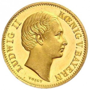 Аверс монеты Бавария, 2 дуката, 1869, 200-летие - Королевской Баварской стражи