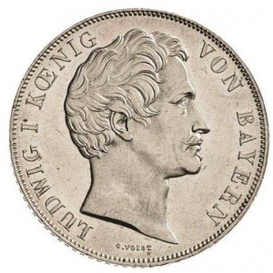 Аверс монеты Бавария, 2 гульдена, 1845-1848