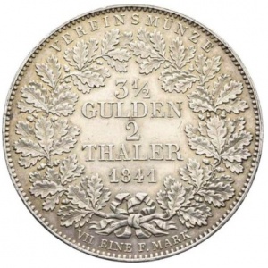 Реверс монеты Бавария, 2 талера, 1839-1841
