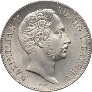 Аверс монеты Бавария, 2 талера, 1849-1856