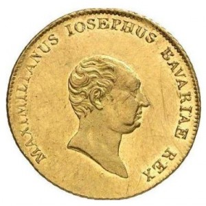 Аверс монеты Бавария, 1 дукат, 1821, Надпись на реверсе «EX AURO OENI».