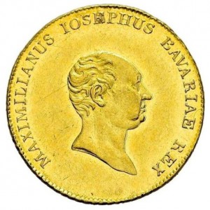 Аверс монеты Бавария, 1 дукат, 1821, Надпись на реверсе "EX AVRO RHEINI".